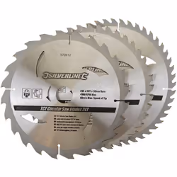 3 lames de scie circulaire pour la coupe du bois dur, bois tendre, panneaux de particules et autres matériaux composites. Aci ...