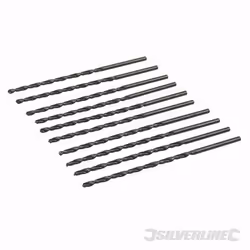 Outil de perçage - SILVERLINE - JEU DE 10 MÈCHES LONGUES EN ACIER RAPIDE HSS 30 X 100 MM