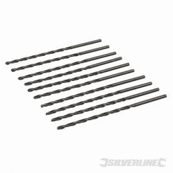Outil de perçage - SILVERLINE - JEU DE 10 MÈCHES LONGUES EN ACIER RAPIDE HSS 30 X 100 MM