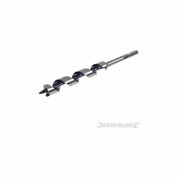 Mèche hélicoïdale en acier carbone trempé et rectifié avec précision, queue 6 pans. Pointe de centrage filetée exerçant une t ...