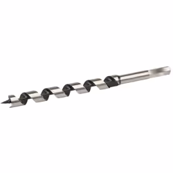Mèche hélicoïdale en acier carbone trempé et rectifié avec précision, queue hexagonale. Pointe de centrage filetée exerçant u ...