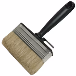 Brosse rectangulaire à manche en plastique, excellente retenue de la peinture, crochet pratique pour pot de peinture.