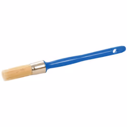 Pinceau à rechampir en poils de porc et filaments synthétiques. Virole résistante 21 mm en acier plaqué cuivre. Pour utilisat ...