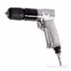 Perceuse pneumatique réversible SILVERLINE - Mandrin 10mm - Sortie dair sous la poignée - Consommation 140L/min