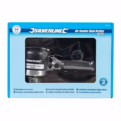 Silverline 580430 ponceuse portative Ponceuse orbitale 12000 tr/min Noir, Argent