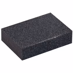 Peut s'employer en mode sec ou humide pour le ponçage de la plupart des matériaux, plats ou profilés. 70 x 100 x 25 mm.