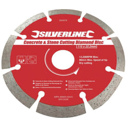 Silverline - lame diamantée à tronçonner le béton et la pierre 115 x 22,2 mm 394979