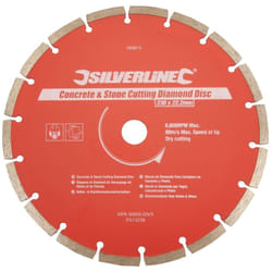 Silverline - lame diamantée à tronçonner le béton et la pierre 230 x 22,2 mm 589673