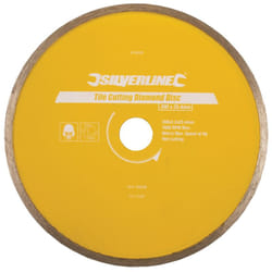 Disque Diamant À Tronçonner Le Carrelage 200 X 25.4 Mm Silverline 918528