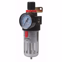 Filtre régulateur SILVERLINE pour air comprimé - 150 ml - 427596 - Produit un air comprimé propre, sec et régulé. Évite les d ...