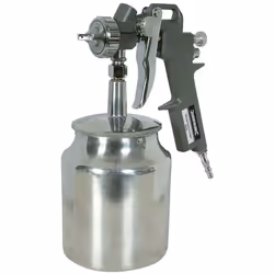 Gâchette double action, jet réglable et buse pour mélange externe. Réservoir de 750 ml. Diamètre de la buse : 1,5 mm. Fourni  ...