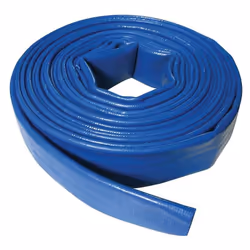 Tuyau de refoulement à haute capacité de 10 m de long. PVC dur et flexible. Idéal pour vider bassins, piscines, fossés d'irri ...