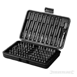 Mallette dembouts de sécurité - SILVERLINE - 98 pièces - Chrome-vanadium - 6 pans