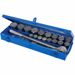 Description générale Ce coffret de clés et douilles métriques de marque Silverline est idéal pour les travaux de maintenance ...