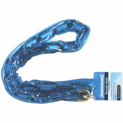 Chaîne de sécurité,gainée PVC. Maillons robuste en acier trempé. Tailles des maillons agrandis (internes : 16mm x 38 mm) pour ...