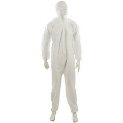 Silverline - combinaison jetable blanche avec capuche l 128 cm 656617