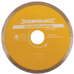 Disque diamanté à tronçonner de qualité, jante continue, pour meuleuses d'angle et machines stationnaires coupe-carrelage. Po ...