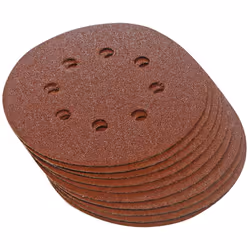 Corindon. Pour ponceuses excentriques. Perforés de 8 trous pour extraction des poussières.