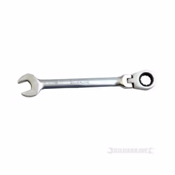Clé mixte à cliquet à tête inclinable - 17 mm Silverline - Acier - Dimensions : 17 mm