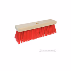 Brosse en bois d'hévéa à poils en PVC durable. Pour usage en intérieur ou extérieur. Compatible avec les manches d'un diamètr ...