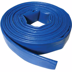 Tuyau de refoulement à haute capacité de 10 m de long. PVC dur et flexible. Idéal pour vider bassins, piscines, fossés d'irri ...