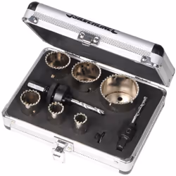 Coffret de 11 pièces. Pour découper le marbre et la céramique. Convient aussi aux panneaux de MDF, à particules et aux contre ...
