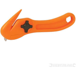 Cutter coupe-film - Silverline - 150 mm - 2 lames fournies - Sécurisé pour ouvrir cartons