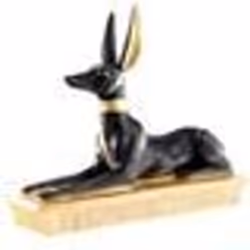 Figurine - Egyptienne - Anubis - 17 cm - Résine - Noir mat