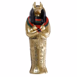 Sarcophage - Anubis - Momie - Résine - 13.5 cm - Décoratif Intérieur