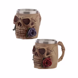 Objet décoratif chope crâne Puckator Skull and Roses