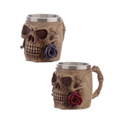 Objet décoratif chope crâne Puckator Skull and Roses