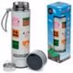 Gourde isolé en acier inoxydable avec thermomètre digital boissons chaudes ou froides Personnages Minecraft Puckator Minecraf ...