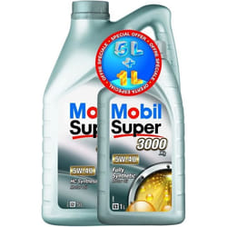 MOBIL Huile synthetique pour moteur de voiture de tourisme S3000 - 5W40 - 5+1 L