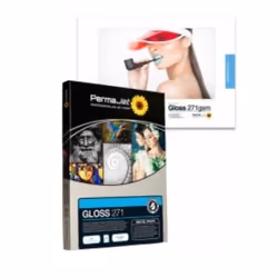 Permajet APJ50802, Gloss, 271 g/m², 4x6", Blanc, 100 feuilles, 0.27 µm