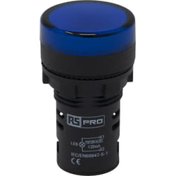 Voyant lumineux LED RS PRO Bleu 110V c.a., Ø découpe 22mm, IP65 ( Prix pour 1 )