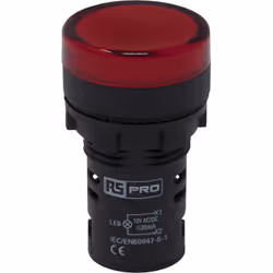 Tension Nominale = 12V c.a. / V c.c. Couleur de lampe témoin = Rouge Diamètre de découpe = 22mm Type de lampe = LED Type de m ...