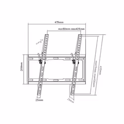 Proper Tilting TV Bracket for Flat and Curved 32"-55" 55" Noir - Vue supplémentaire 4