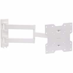 Proper Heavy-Duty Swing Arm TV Bracket White for 23''-43", 109,2 cm (43"), 75 x 75 mm, 200 x 200 mm, -15 - 15°, 24°, Blanc