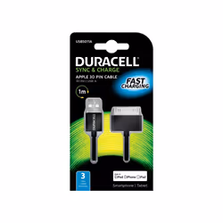 Duracell USB5011A câble USB 1 m Noir
