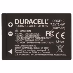 Duracell DRCE12 batterie de caméra/caméscope Lithium-Ion (Li-Ion) 750 mAh - Vue supplémentaire 4