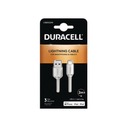 Duracell USB5022W câble Lightning 2 m Blanc