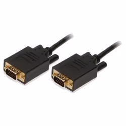 2-Power CAB0050A, 2 m, VGA (D-Sub), VGA (D-Sub), Mâle, Mâle, Noir
