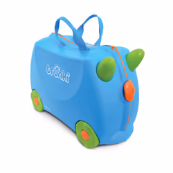 Trunki Terrance, Chariot, Casque à coque dure, Bleu, Plastique, 4 roue(s), Fermeture à glissière