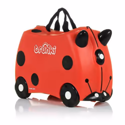 Trunki Harley Ladybird, Sacoche de transport, Rouge, Small, Plastique, 4 roue(s), Roulette
