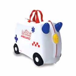 Trunki 5055192203581, Chariot, Casque à coque dure, Blanc, Plastique, 4 roue(s), Fermeture à glissière
