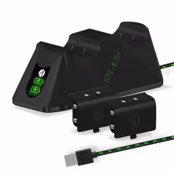 STEALTH Gaming SX-C100X, Xbox Series S, Xbox Series X, Socle de chargement, Noir, USB, Avec fil, 1 m