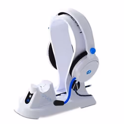 Station de chargement - Stealth - Ultimate - PS4 - 5 en 1 - Blanc