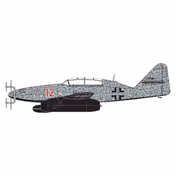 Airfix Messerschmitt Me262B-1a/U1 Modèle réduit d’aéronef à aile fixe Kit de montage 1:72