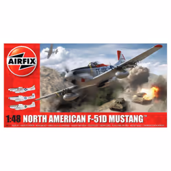 Airfix A05136, Modèle réduit d’aéronef à aile fixe, Kit de montage, 1:48, F51D Mustang, unisexe, Plastique