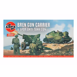 Airfix A01309V, Military vehicle model kit, Pré-assemblé, 1:76, Bren Gun Carrier &amp; 6PDR Anti-Tank Gun, Mâle, 45 pièce(s)